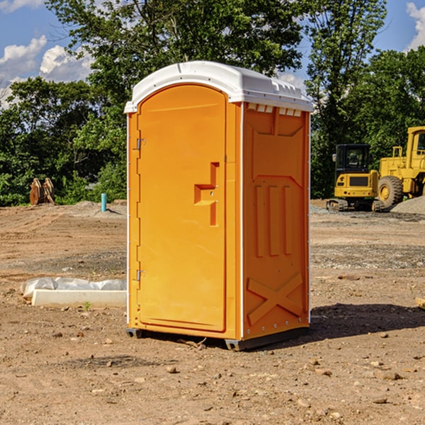 how often are the porta potties cleaned and serviced during a rental period in Bedias